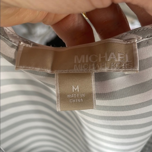Michael Kors Gray Striped Top - Picture 6 of 6
